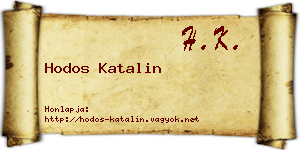 Hodos Katalin névjegykártya