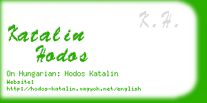 katalin hodos business card